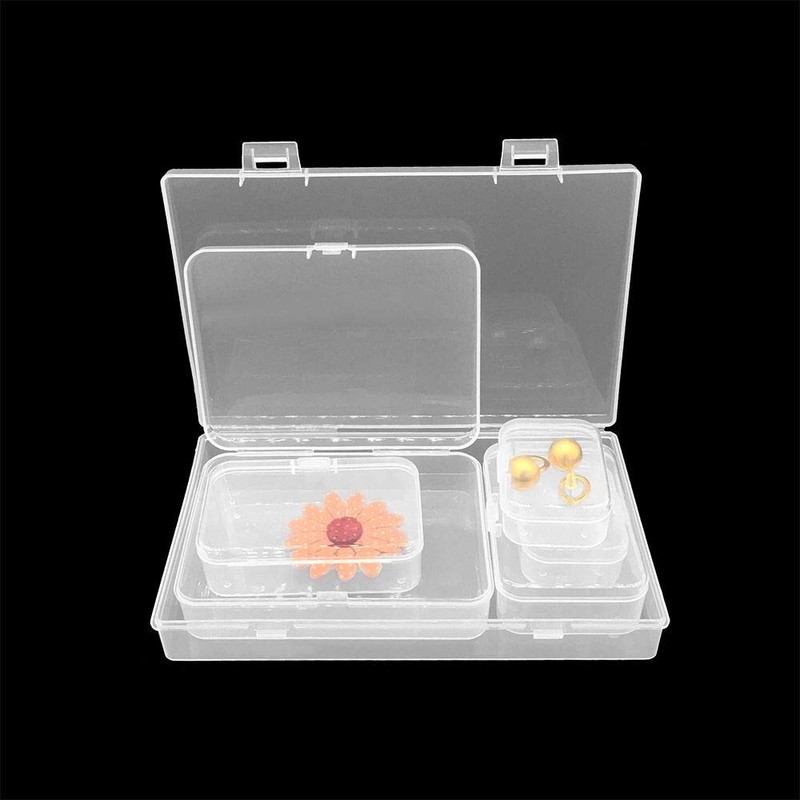 Goodma 36 Pieces Mixed Sizes Rectangular Empty Mini Plastic Organizer