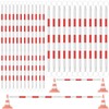24 Pcs 3FT-6.56FT Retractable Cone Bar Extendable Safety Cone Bars(Cones