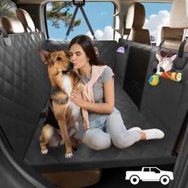 AIEDOULER XL Truck Back Seat Extender for Dogs Hard Bottom, Dog Seat Cover for Back Seat Waterproof, Dog Hammock for Truck Full Size, Pet Seat Covers for Crew Cab F150, RAM1500, Sierra, Tundra, Silverado, Titan