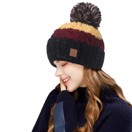 Wollig Wurm Winter Lolly Style Beanie Mütze mit Ponpon Damen Herren HAT HATS Fashion SKI Snowboard Morefazltd (TM) (Lolly 4)