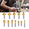 12PCS Router Bits 8mm Shank Carbide Blade Woodworking Milling Cutter