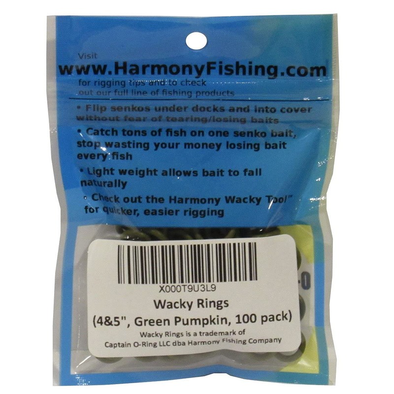 Wacky Rings - (GREEN PUMPKIN) O-Rings for Wacky Rigging Senko