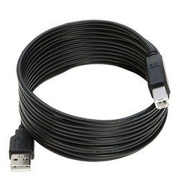 Pack of 5 x 15FT USB 2.0 Type A to Type B Male Data Printer Cable Cord for Printer, Laptop, Mobile Phone, PC, Web Camera (15ft, USB A-B)