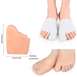 DeaHea 2 Pair Bunion Corrector Silicone Socks All-Day Gel Cushion Toe Spacer Big Toe Straightener Toe Separators Bunion Relief Sleeves for Women Men Bunion Pain Relief Hallux Valgus Day Night Support