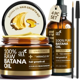 Art Naturals ~Brand New ~ Batana Oil for Hair Growth –4 Piece Set Oil - Paste - Lash & Brow