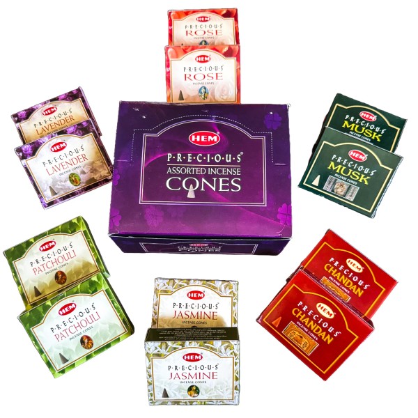 Hem Precious Assorted Incense Cones - Best Selling Fragrances -