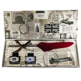 Feather Calligraphy Pen set Suitable For Use by all Ages and Experience from Beginner to Professional Feather Calligraphy Pen Set.Stationery Gifts