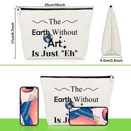 Art Lovers Gift Makeup Bag Artist Gifts Art Student Graduation Gifts Thank You Gift for Art Teacher Friend Daughter Art Cosmetic Bag Christmas Birthday Gift Art Teacher Appreciation Gifts Travel Pouch