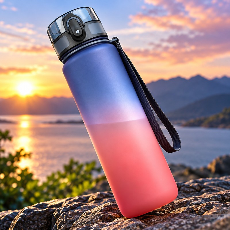 Gradient Water Bottle for Gym & Outdoor Use – BPA-Free