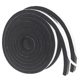 Storystore Foam Insulation Tape Self Adhesive,Weather Stripping for Doors and Window,Sound Proof Soundproofing Door Seal,Weatherstrip,Cooling,Air Conditioning Seal Strip (1In x 3/4In x 33Ft, Black)