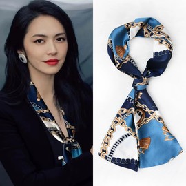Long Like Silk Neck Head Scarf For Women Purse Bag Scarfs For Handbags Satin Hair Scarf Lightweight Fashion Neck Tie