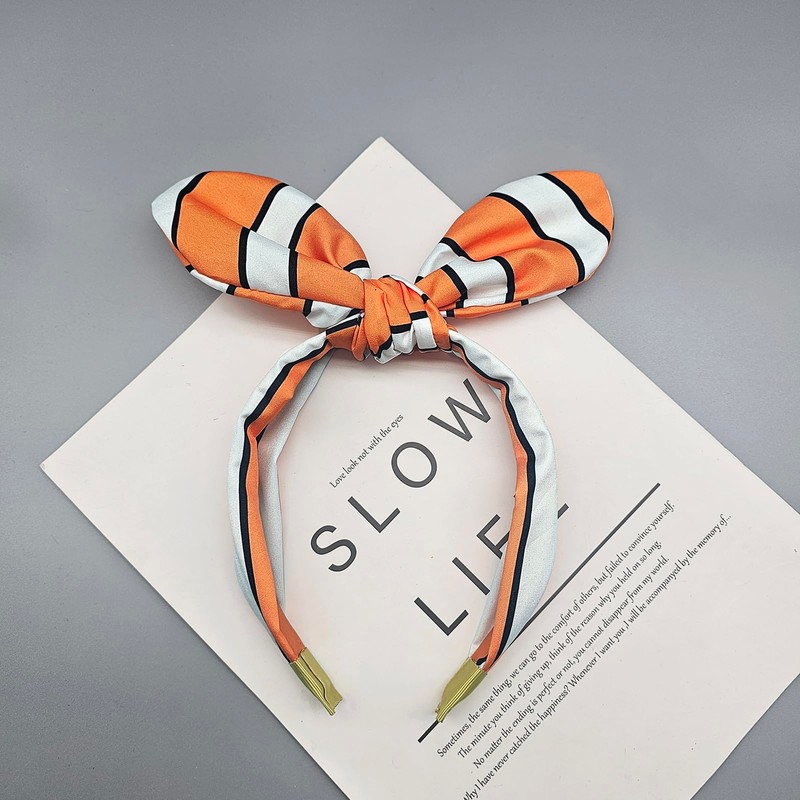 Blithween Clownfish Knotted Bow Headband Ocean Theme Hair Accessories Halloween