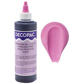 DECOPAC Premium Gel Food Color, Edible Coloring For Use with Buttercream or Whipped Icing, Fondant & Piping Gel, Highly Concentrated Gel, 8oz - Princess Pink