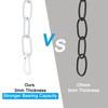 PATIKIL 6ft White Surface Lighting Hanging Chain Metal Loop Chain