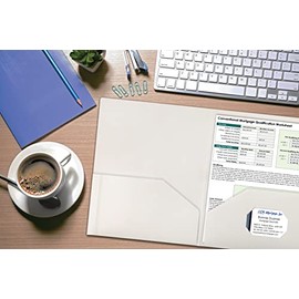 Better Office Products Carpetas de plástico blanco resistentes de 2 bolsillos, carpetas poliméricas tamaño carta, paquete de 24 unidades, color blanco