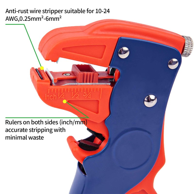 BOENFU Automatic Self Adjusting Wire Stripper, Quick Strip 2 in