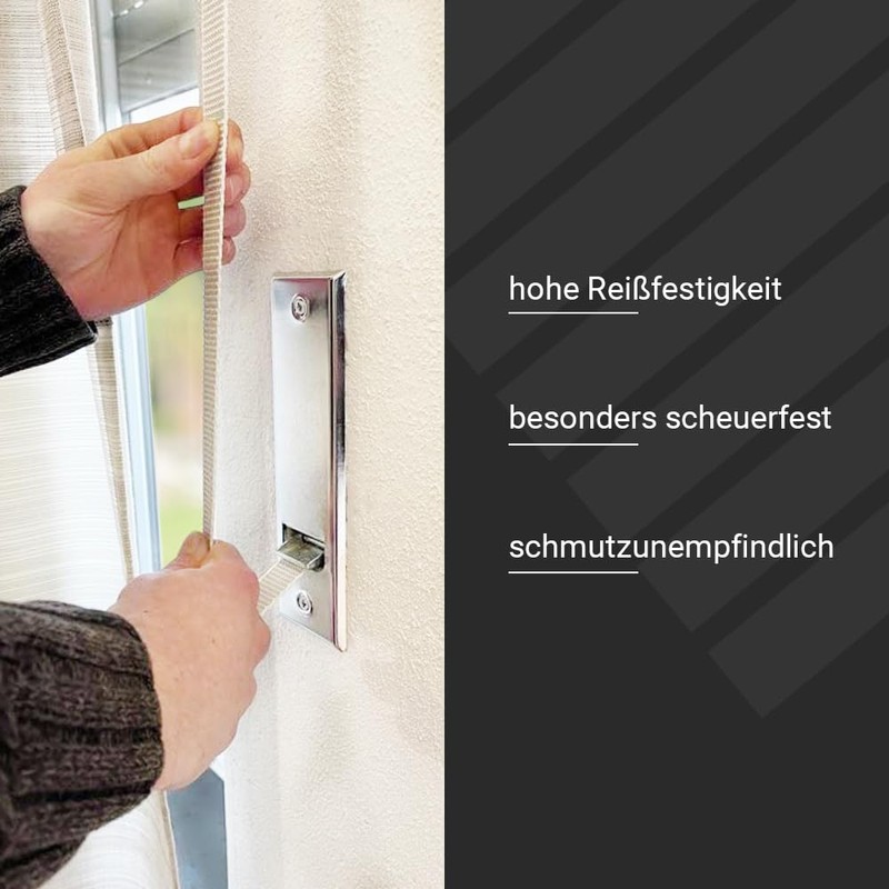 Webbing Strap, 14 mm wide, Colour: Beige, 50 m Roll,