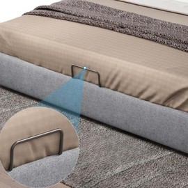 KMERCE Pack of 2 Mattress Holders to Prevent Slipping, Metal Stoppers for Side Mattresses, Gap Filler for Mattresses, Non-Slip, Universal Mattress, Bed Tip, 290 x 80 x 195 mm, Black
