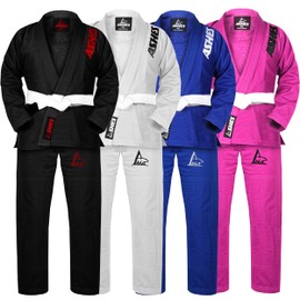 Ashes Sports IBJJF Ultra Light BJJ Brazilian Jiu Jitsu Gi for Kids with Preshrunk Fabric and Free Belt (Black, M000)