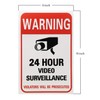 Tupalizy 24 Hours Video Camera Surveillance Sign Stickers Decals Self-Adhesive