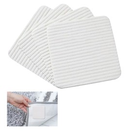 NECXON 4 Pcs Non Slip Rug Underlay, Anti-Slip Rugs Pads, Washable & DurableNon-Slip Stickers, Suitable for Multiple Surface Applications(10 * 10cm)