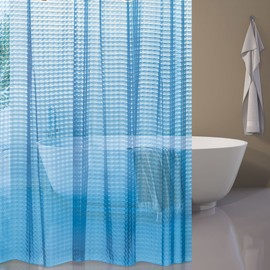 MSV Shower Curtain Premium Eva 180X200cm, Polyester, Blue, 30 x 20 x 15 cm