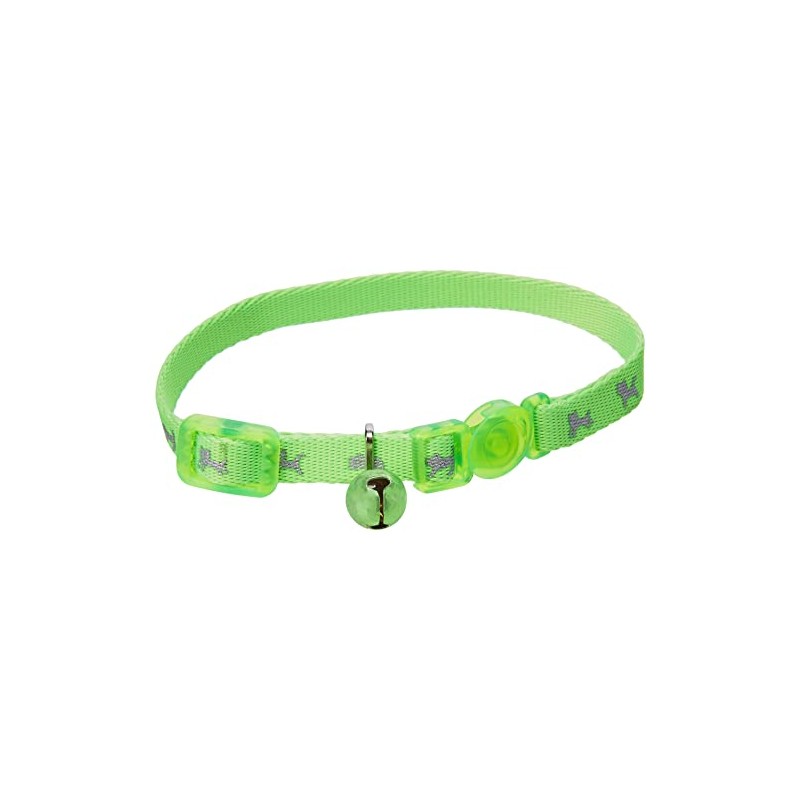 Ancol Hi-Vis Safety Kitten Collar, Neon Green