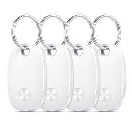 Tracker Air Tag-4 Pack, Smart Bluetooth Tracker Item Finder, IP68 Waterproof with Apple Find My (iOS only)(White)