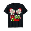 Mrs Claus Couples Cute Peppermint Candy Cane Christmas Plaid T-Shirt