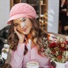 CINGHIA Baskenmütze Damen Winter,Barett Damen,Strickmütze Damen,Wintermütze Damen,Damen Baskenmütze,Mütze Rosa Damen,Strickmützen