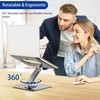 BESIGN LSX7 Laptop Stand with 360° Rotating Base, Ergonomic Adjustable