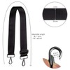 Allzedream Wide Purse Strap Replacement Crossbody Shoulder Bag Adjustable (Black)