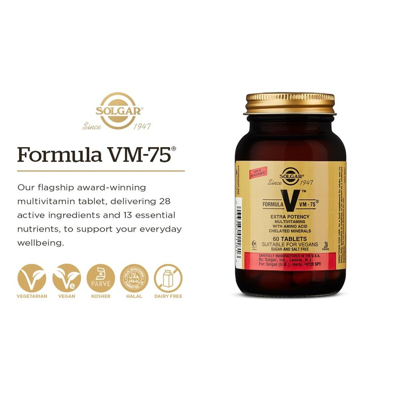 SOLGAR Solgar Formula VM-75 Tablets - Pack of 30 -