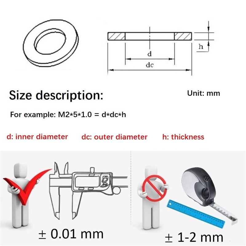 CONPHERON Plastic Washers Transparent Soft Plastic Nylon Flat Washers M8