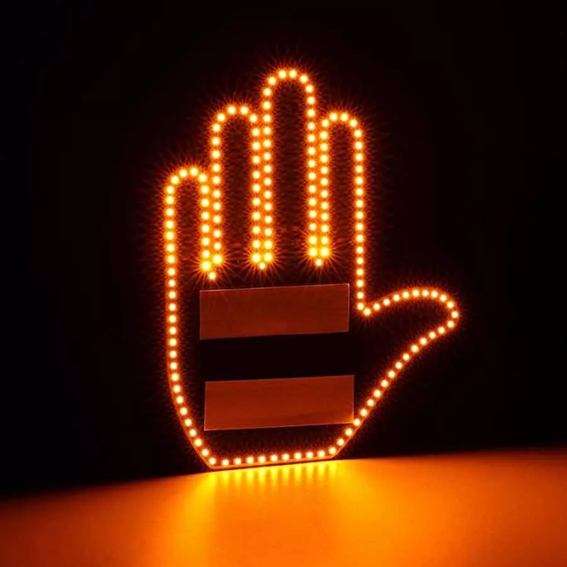 Genera Luz Led Dedo Carro Dif. Estilos: Alto, Dedo Medio,