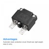 sourcing map Circuit Overload Protector 15A AC125/250V DC32V Automatic Reset