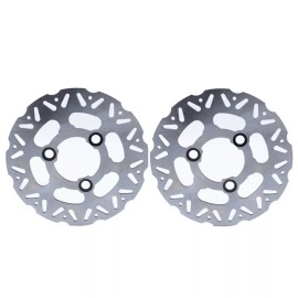 YDDVEHI 2x Front Brake Disc Rotor and Pads for Suzuki Quadsport Z400 LTZ400 LTZ250 Z250