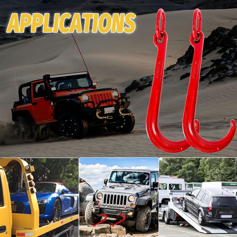 SENKEYFE 15 Inch J Hook Towing-G70 Heavy Duty Towing J