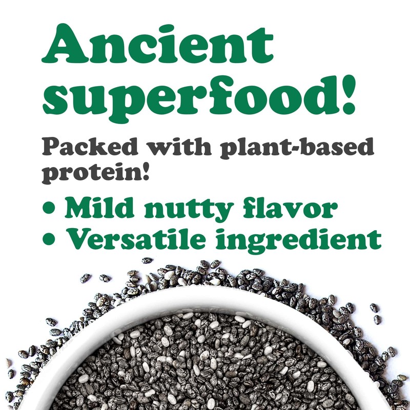 Food to Live - Organic Black Chia Seeds, 15 Pounds