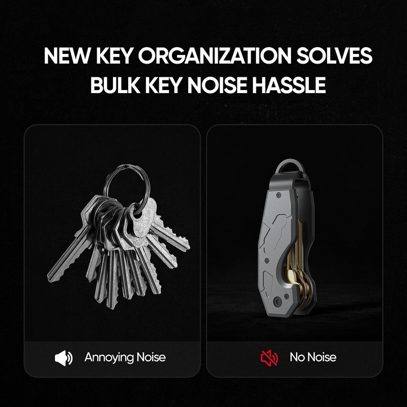 Zeeker Sleek and Durable Key Ring Organizer – Compact Key