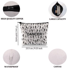 Dance Gift Dance Club Gift Dance Recitals Gift Zipper Pouch Makeup Bag (Dancer Bag CA)