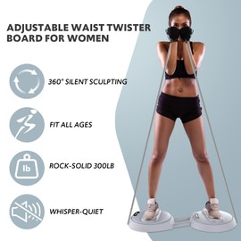 Waist Twisting Machine with Counter, Adjustable Waist Twister Board for Women Belly Fat, Twist Board for Exercise, Ab Twister Board Twist Exercise Machine (Gray)