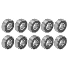 10PCS Miniature Ball Bearings High Accuracy Rubber Sealed Deep Groove Radial Axial Bearing6003