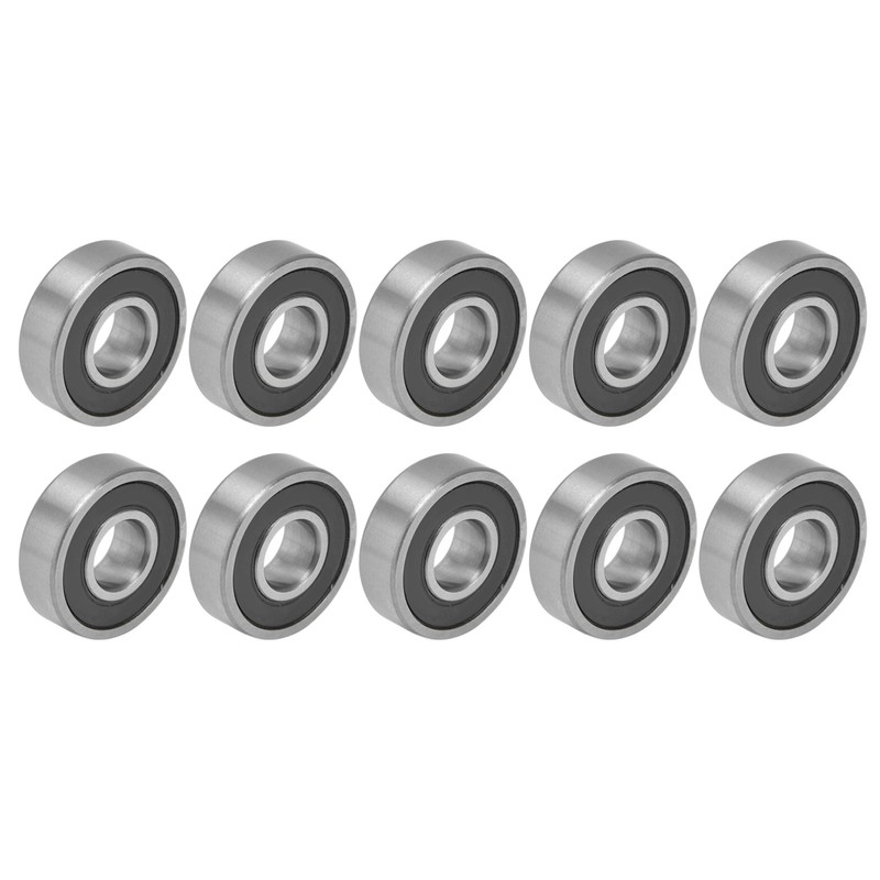 10PCS Miniature Ball Bearings High Accuracy Rubber Sealed Deep Groove