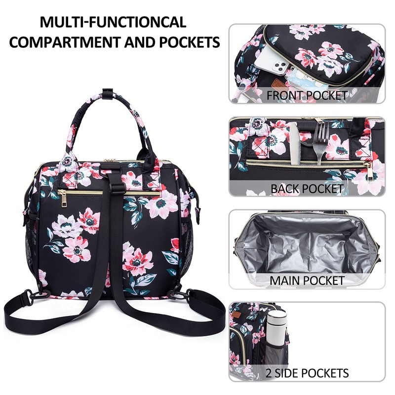 MCBD Lunch bags Insulated Lunch Box for Women,3 Carrying Way
