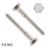 TERF® M6 X 90mm Coach Screws Hex Head Stainless Steel