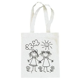 Rayher 3827200 Cotton Bag Printed Beige 25 x 21 cm Girlfriends
