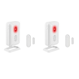 Magnetic Door Alarm,NineLeaf Door Chime for Business When Entering,Wireless Door Open Sensor Light,918ft Transmission Distance,4 Volume Levels 36 Chime Tunes,Easy Installation,for Home, Shop,2PK