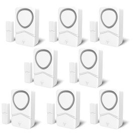 GREENCYCLE Window Sensors for Security, Door Alarms When Opened, Window and Door Alarms for Home, Easy Installation, Ideal for Home, Garage, Apartment, Dorm Rooms, Office and More, 8Pcs
