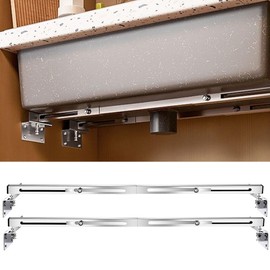Kitchen Sink Installation Parts Kit, Adjustable Stainless Steel Undermount Sink Supports Installation Kit 28-39.4in for Heavy Duty Kitchen Sinks